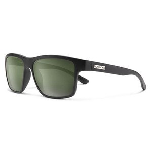 Suncloud ATeam Sunglasses Polarized in Matte Black with Grey Green